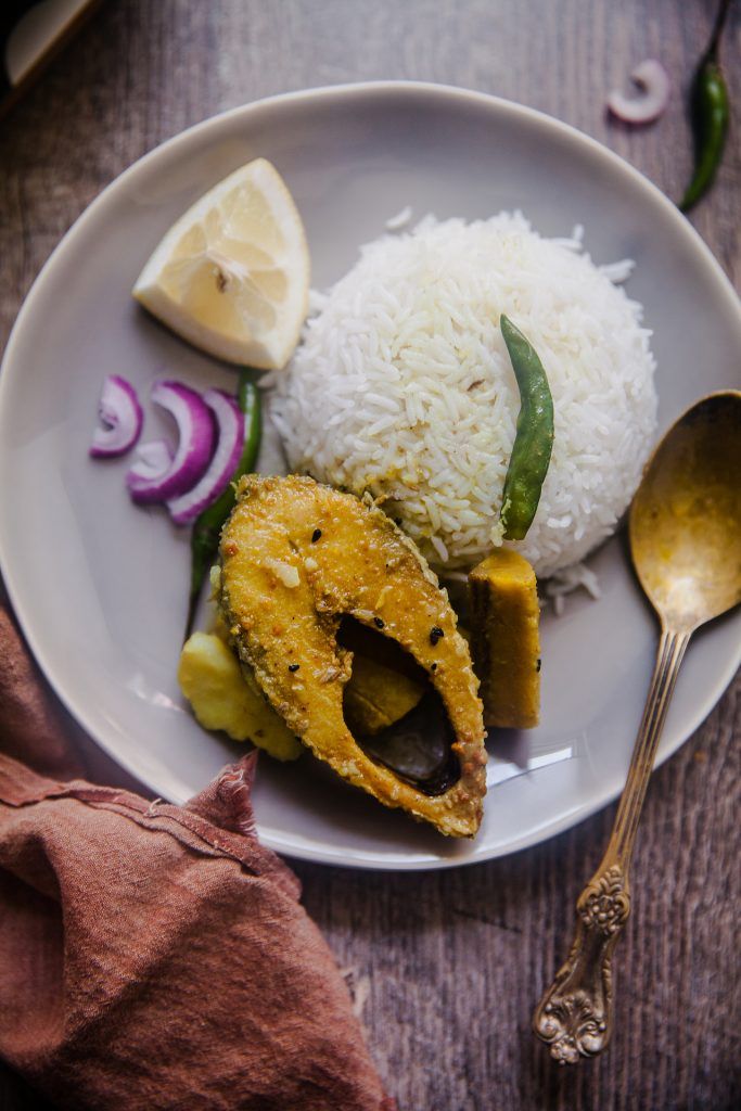 Hilsa fish with Rice